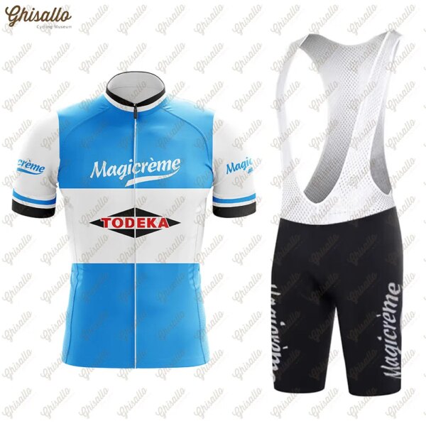 Conjunto de camiseta de ciclismo para equipo de triatlón para hombre, equipo de bicicleta de carretera, camiseta de bicicleta, ropa de secado rápido, pantalones cortos, Retro, 2023