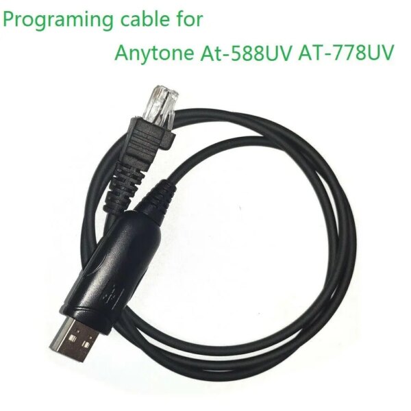 Cable de programación USB para Radio bidireccional móvil para coche Anytone At-588UV AT-778UV