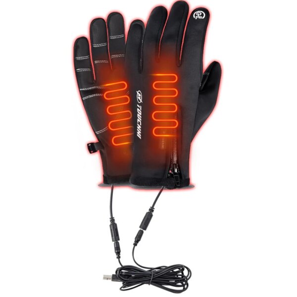 Guantes con pantalla táctil USB, guantes calentados para motocicleta, guantes antideslizantes para ciclismo, correr, conducir, senderismo, caminar para mujeres y hombres