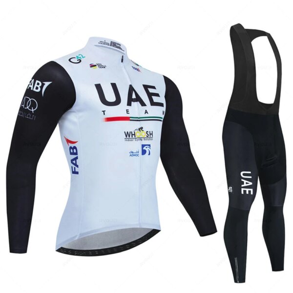 Conjunto de Jersey de Ciclismo del equipo de los Emiratos Árabes Unidos, Ropa deportiva para Bicicleta, Maillot de Ciclismo de montaña, uniforme de Bicicleta de carretera, Ropa de Bicicleta de manga larga