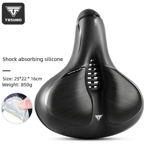 Sillín de bicicleta ultrasuave, cómodo asiento de bicicleta de montaña, cojín Universal para asiento de bicicleta, accesorios para bicicleta, guía completa