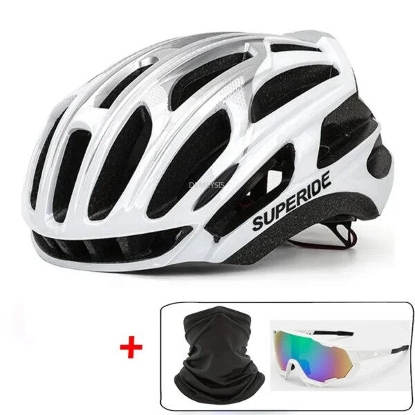 Casco de bicicleta deportivo de seguridad ultraligero, casco de bicicleta de carretera moldeado integralmente, casco de bicicleta de montaña ajustable