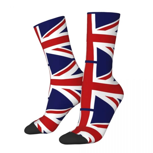 Calcetines de invierno Unisex con bandera de Union Jack del Reino Unido, calcetines felices para ciclismo, calcetines locos estilo callejero