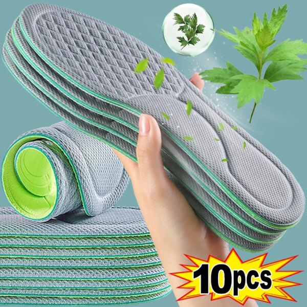 Plantillas ortopédicas de espuma con memoria blanda Unisex, plantilla desodorizante para zapatos deportivos, absorbe el sudor, accesorios antibacterianos suaves para zapatos