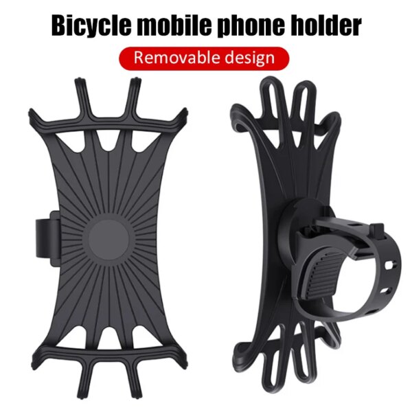 Soporte Universal para teléfono móvil de bicicleta, soporte giratorio de silicona para teléfono de bicicleta, soporte para manillar de motocicleta para teléfono de 4,0-6,0 pulgadas