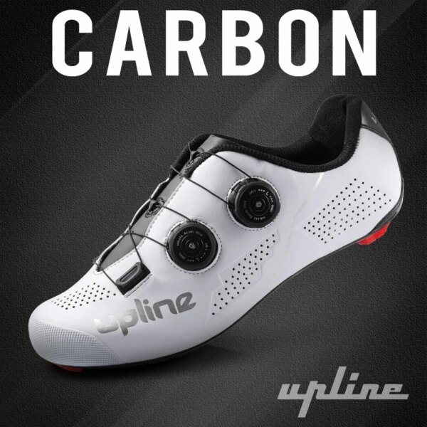 Upline-zapatos de ciclismo de carretera para hombre, zapatillas deportivas de carbono para bicicleta de carretera, atléticas profesionales, autobloqueo