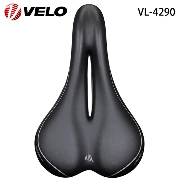 VELO VL-4290 Gel de sílice PU zona cortada hueca transpirable cómoda bicicleta de carretera bicicleta de ciudad MTB sillín de bicicleta cojín piezas de ciclismo