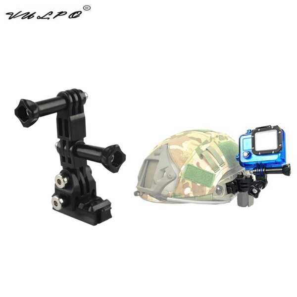 VULPO-Adaptador de montaje en riel lateral para casco, táctico, FAST MICH, montaje fijo para cámara de acción Gopro HD Hero 1- 5, multiángulo ajustable