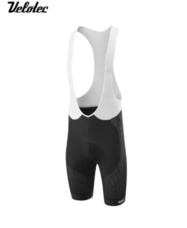 Velotec-pantalones cortos con pechera para ciclismo, ropa de secado rápido para hombre, pantalones de ciclismo transpirables, almohadilla de esponja, ropa deportiva para ciclismo de verano