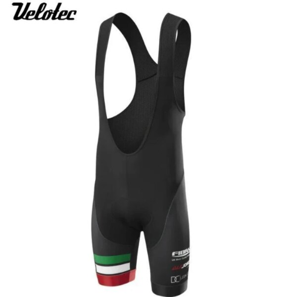 Velotec-pantalones cortos con pechera para ciclismo, equipo profesional con almohadilla de esponja, pantalones cortos de ciclismo para hombre, pinza de goma antideslizante, pantalones cortos de ciclismo para hombre, 7 horas de paseo