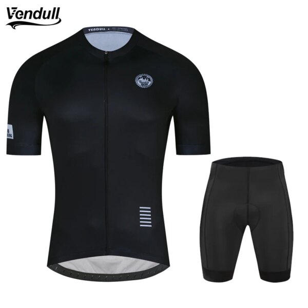 Vendull-Conjunto de Jersey de Ciclismo para Hombre, ropa de Ciclismo de verano, uniforme MTB, pantalones cortos con pechera, ropa para Ciclismo, Maillot, 2024