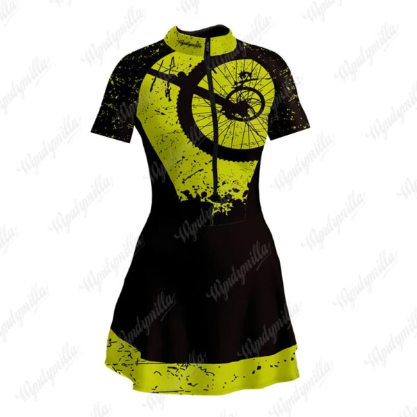 Vestidinho Feminino triatlón MTB Ciclismo falda Ciclismo Fitness correr Ciclismo deportes vestido porristas falda Runing