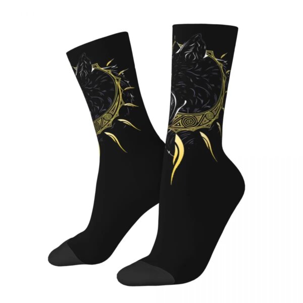 Viking Símbolos Lobo Hombres Mujeres Calcetines Ciclismo Novedad Primavera Verano Otoño Invierno Medias Regalo