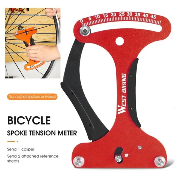 WEST BIKING-herramienta para bicicleta, medidor de tensión de radios, constructor de precisión, comprobador de rueda, reparación de radios, herramientas indicadoras de bicicleta MTB Bi N0C9