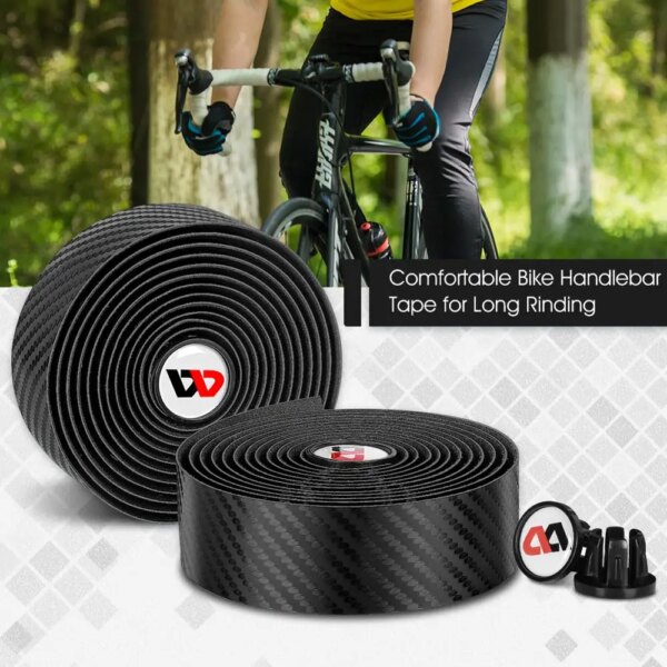 WEST BIKING-Cinta para manillar de bicicleta, EVA PU, cinta para manillar de bicicleta de carretera, antideslizante, absorción de impacto, accesorios de enchufe final para ciclismo