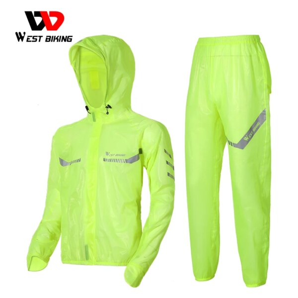 WEST BIKING-chubasquero impermeable para Ciclismo, chaqueta transpirable para Ciclismo, ropa reflectante para hombre, chubasquero deportivo para bicicleta de montaña