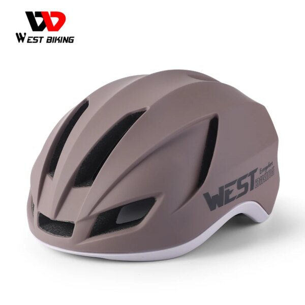 WEST BIKING-casco aerodinámico para ciclismo, ultraligero, Multicolor, para deportes de bicicleta de montaña y carretera, casco de carreras de triatlón integrado