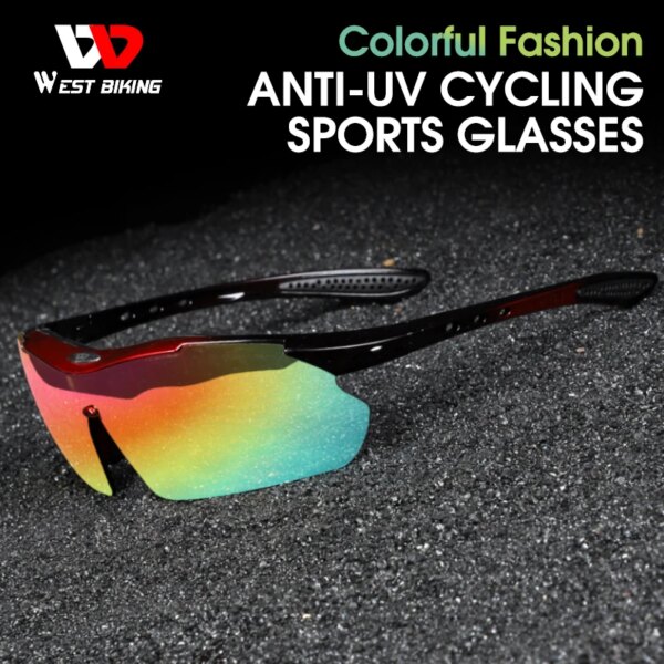 WEST BIKING-gafas de sol para ciclismo al aire libre, protección UV400, gafas a prueba de viento, gafas de sol deportivas para hombre, gafas Anti-UV para pescar y correr
