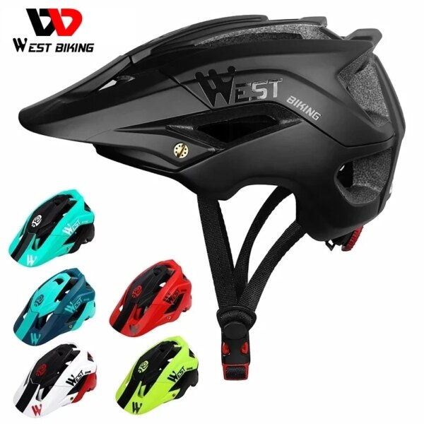 WEST BIKING-Casco ultraligero para bicicleta, respiraderos deportivos de seguridad para Ciclismo, protección para bicicleta de montaña y carretera, para hombre y mujer