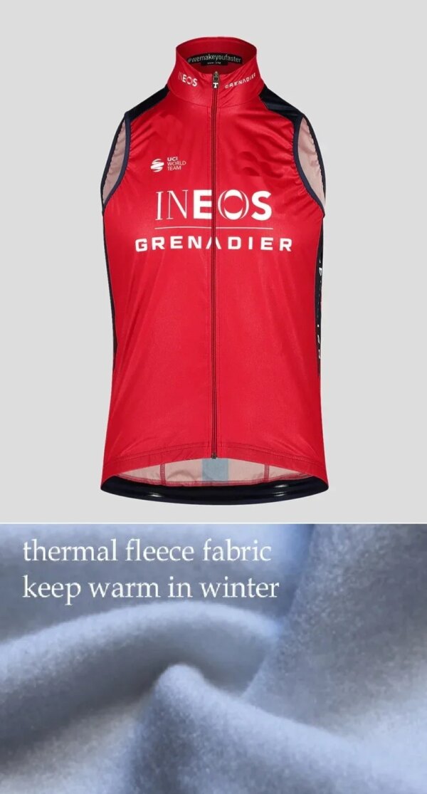 Polar de invierno térmico 2023 INEOS Grenadier equipo azul sin mangas Ciclismo chaleco Mtb ropa bicicleta Maillot Ciclismo ropa