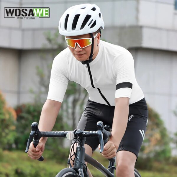 WOSAWE 2023 Ciclismo Jersey MTB Ropa para bicicleta de montaña hombres conjunto corto Ropa Ciclismo Ropa de bicicleta Ciclismo vestido hombres