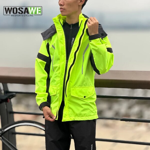 WOSAWE 2023 chaqueta de ciclismo impermeable MTB chaquetas de lluvia para bicicleta impermeable deportes al aire libre chaqueta de ciclismo impermeable