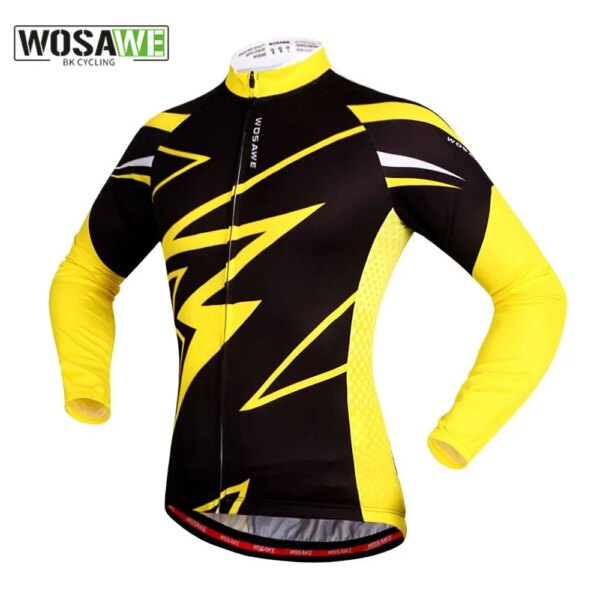 WOSAWE otoño camisetas de ciclismo profesional manga larga MTB bicicleta ciclismo ropa deportiva para hombre bicicleta ciclismo ropa