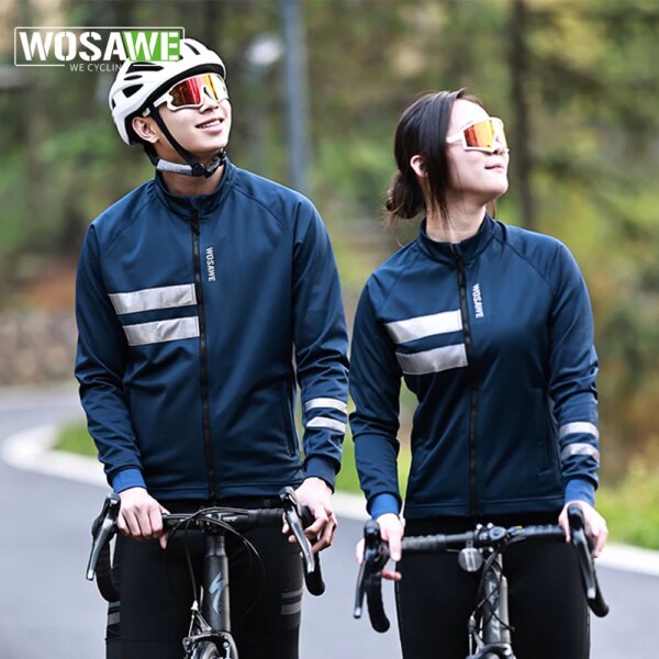 WOSAWE chaqueta de ciclismo de manga larga Mtb abrigo de viento resistente al agua a prueba de viento mantener caliente invierno térmico ciclismo chaquetas Softshell
