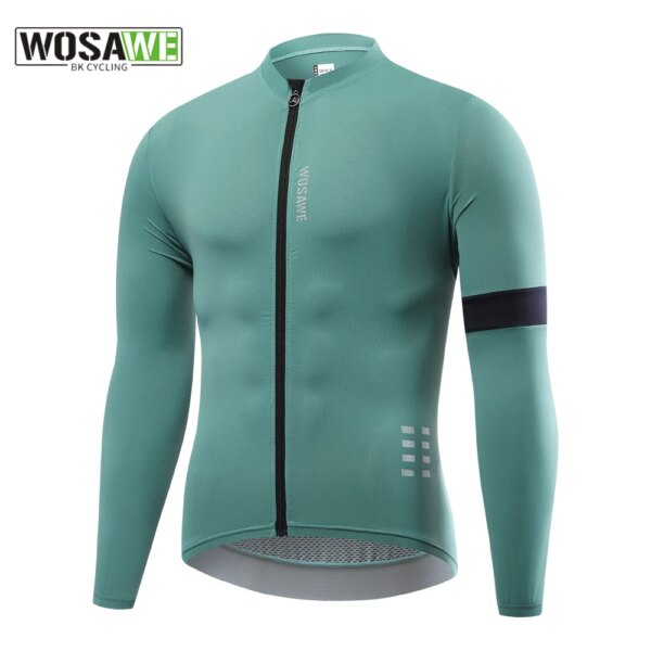 WOSAWE, camisetas de Ciclismo de otoño para Hombre, ropa de Ciclismo de manga larga, camisetas para bicicleta profesional MTB, ropa de bicicleta Mallot Ciclismo Hombre