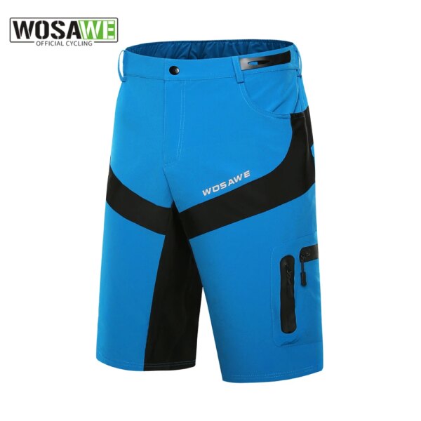 WOSAWE pantalones cortos de descenso MTB para hombre, deportes al aire libre, ciclismo, correr, bicicleta de montaña, pantalones cortos holgados resistentes al agua