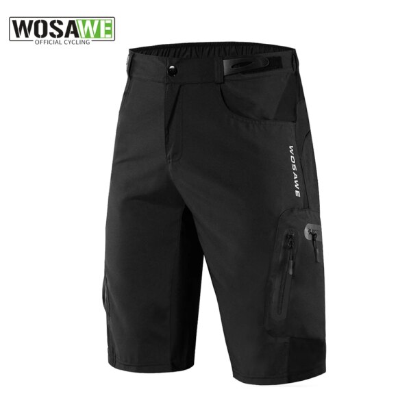 WOSAWE, pantalones cortos MTB para hombre, pantalones cortos para bicicleta de Motocross al aire libre, pantalones cortos transpirables sueltos para correr, bicicleta, Ciclismo, pantalones cortos