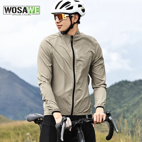 WOSAWE-Chaqueta cortavientos de alta visibilidad para hombre, chaleco cortavientos para bicicleta de carretera, chaleco reflectante sin mangas, ropa para ciclismo