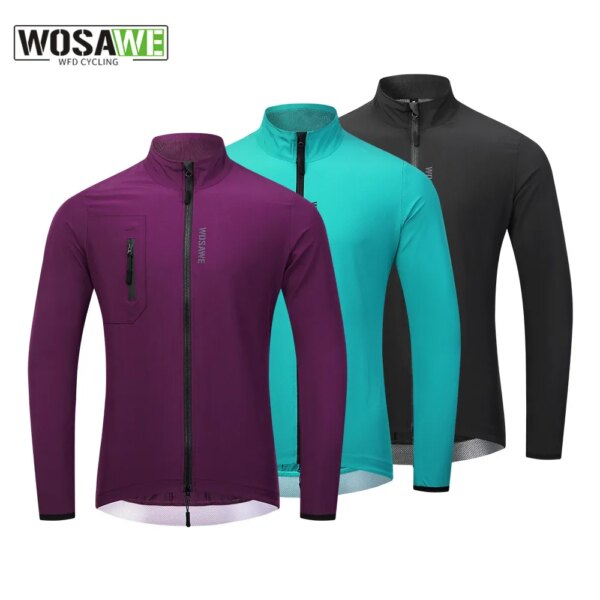 WOSAWE chaquetas de ciclismo al aire libre transpirable de secado rápido protector solar chaqueta deportiva ropa de montar en bicicleta rompevientos de moda para hombres