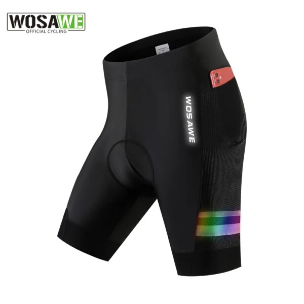 WOSAWE-pantalones cortos acolchados para Ciclismo para hombre y mujer, Bermudas a prueba de golpes para bicicleta de montaña, mallas para Ciclismo de carretera, Verano