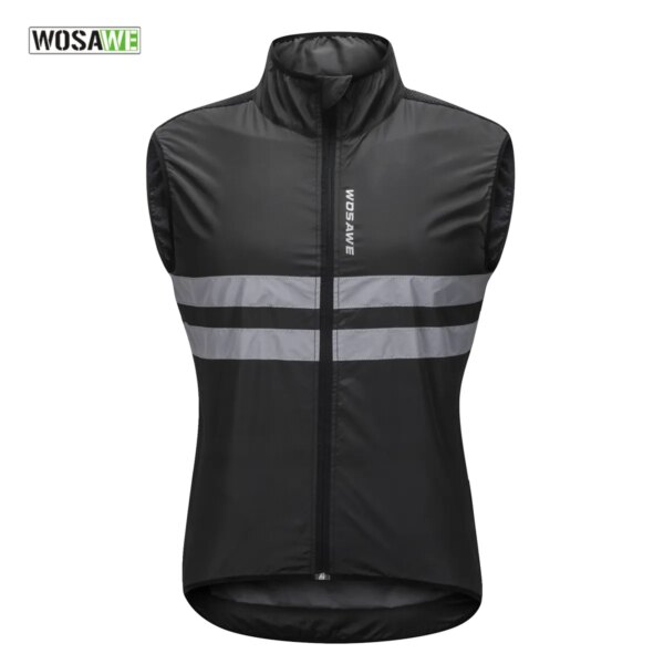 WOSAWE chaleco reflectante para Ciclismo a prueba de viento MTB bicicleta de carretera chaqueta sin mangas Top Cycle Gilet Ciclismo