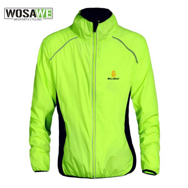 WOSAWE chaquetas reflectantes repelentes al agua para ciclismo, ropa para la lluvia de 6 colores, ropa para bicicleta, cortavientos a prueba de viento para bicicleta de montaña