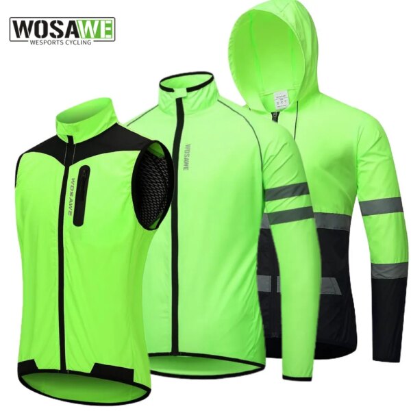 WOSAWE, chaquetas de ciclismo de primavera para hombre, repelente de agua y lluvia, ultraligeras, Jersey largo para bicicleta de montaña o de carretera, ropa cortavientos para bicicleta