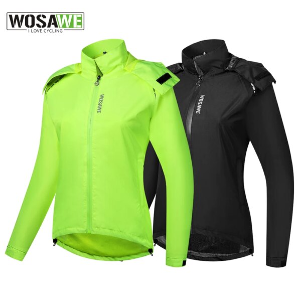 WOSAWE-chubasquero ultraligero para ciclismo, cortavientos informal para mujer, ropa para bicicleta de montaña, impermeable para motorista, chaqueta impermeable para montar