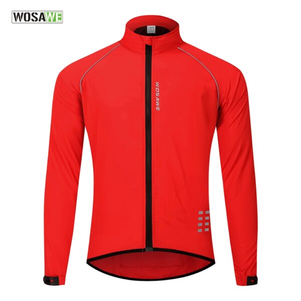 WOSAWE chaquetas de ciclismo reflectantes ultraligeras para hombre a prueba de viento impermeable carretera montaña MTB bicicleta chaqueta para correr chaqueta de viento