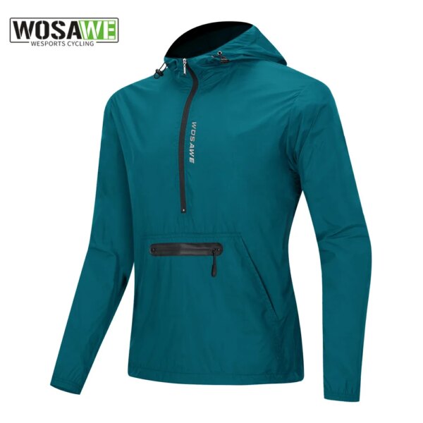 WOSAWE-Chaqueta de ciclismo a prueba de viento para hombre, repelente al agua, abrigo de viento para bicicleta de montaña, deportes de equitación, camiseta para bicicleta de montaña, cortavientos