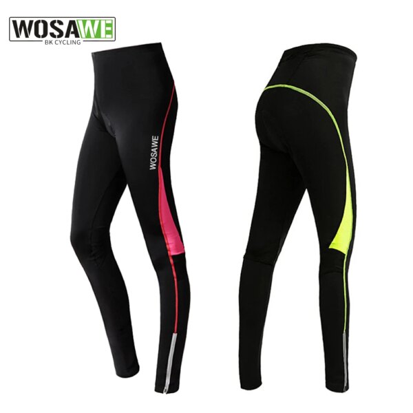 WOSAWE-pantalones de ciclismo con almohadilla de GEL para mujer, pantalones acolchados para bicicleta de montaña y carretera, pantalones de ciclismo para descenso