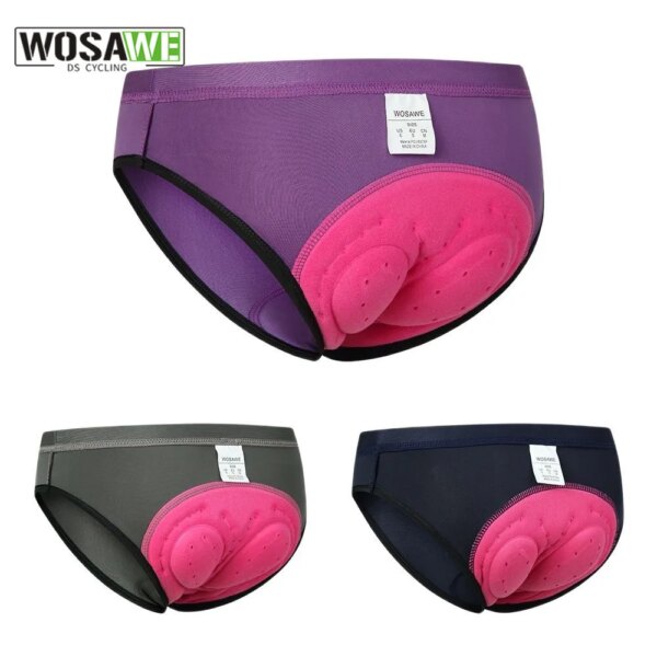 WOSAWE, ropa interior de ciclismo para mujer, pantalones cortos acolchados 3D a prueba de golpes para bicicleta de montaña MTB, ropa interior deportiva, pantalones cortos ajustados