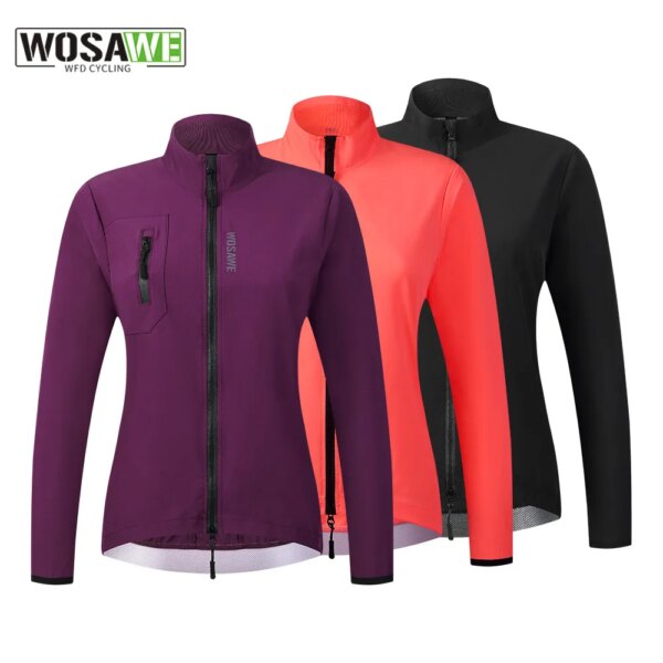 WOSAWE, chaqueta de ciclismo para mujer, cortavientos impermeable a prueba de viento, ropa de ciclismo para mujer, chaqueta para bicicleta de carretera, chaleco deportivo para bicicleta