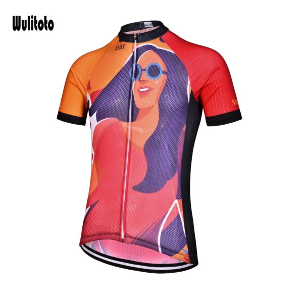 WULITOTO-Camiseta de manga corta para ciclismo de montaña para hombre, camiseta transpirable para ciclismo de montaña o equipo deportivo