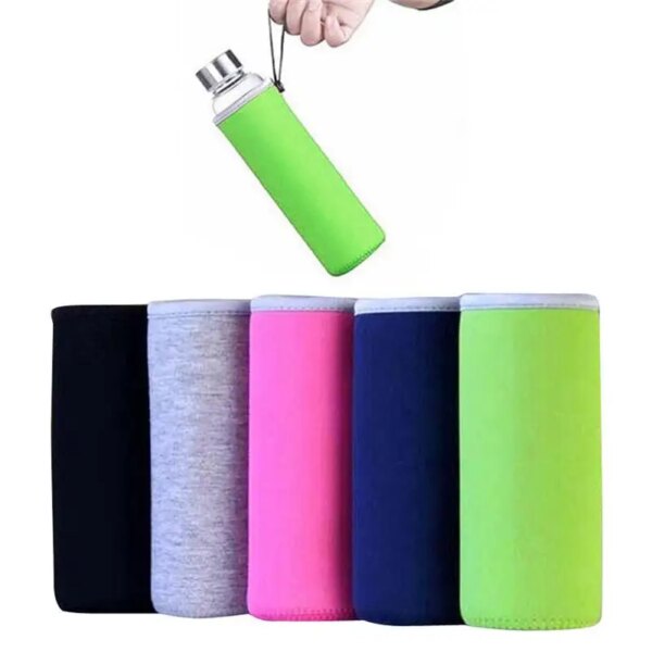 Funda para botella de agua, funda aislante de neopreno, bolsa para termo, juego de tazas de vacío portátiles, accesorios deportivos para acampar