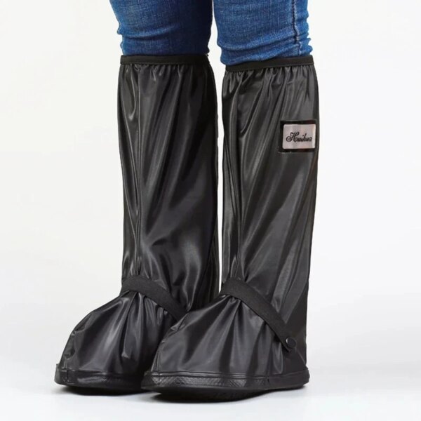 Zapatos a prueba de agua, cubierta de zapatos de 42m de altura, protectores de zapatos gruesos impermeables para la lluvia, Botas de lluvia para ciclismo, cubierta antideslizante para zapatos de lluvia