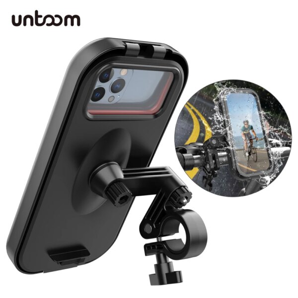 Soporte impermeable para teléfono de motocicleta y bicicleta para iPhone Xiaomi Samsung, soporte para teléfono con manillar de bicicleta a prueba de lluvia, accesorios para ciclismo