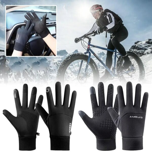 Guantes impermeables para ciclismo, guantes cálidos para invierno con pantalla táctil para bicicleta, a prueba de viento, para montar en esquí y patinete, para motocicleta, Outdo V5L5