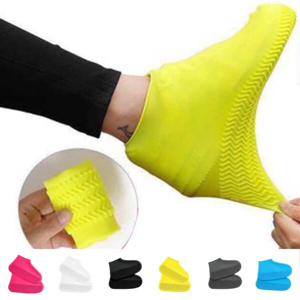 Cubierta de silicona impermeable para zapatos, Protector reciclable para botas, para exteriores, lluvia, incluso escalada, ciclismo, senderismo, Camping