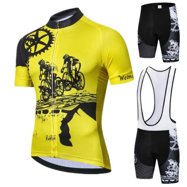 Weimostar Pro Team bicicleta Ciclismo ropa hombres verano manga corta Ciclismo Jersey conjunto ropa para bicicleta de montaña ropa Ciclismo